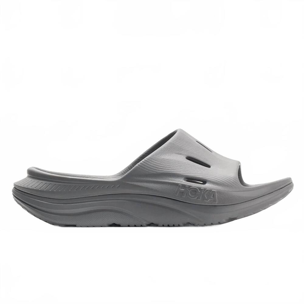 NEW HOKA unisex ora recovery slide 3 in grey/grey